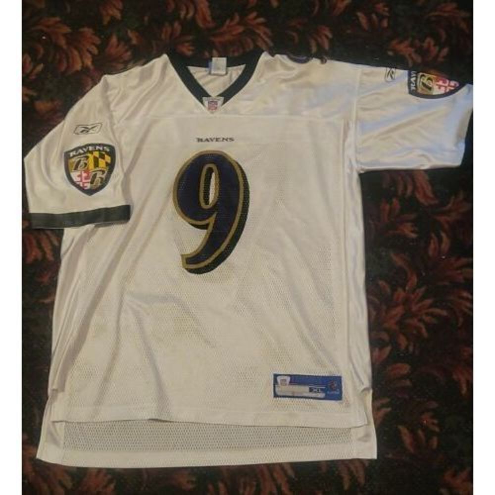 Reebok‎ Baltimore Ravens Steve Mcnair #9 White Jersey Size XL NFL Equipment